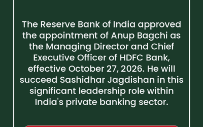 RBI Approves Anup Bagchi as HDFC Bank MD & CEO